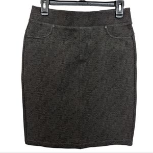 LIVERPOOL Jeans Company Pencil Skirt Gray Herringbone Design Size 6